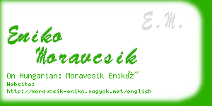 eniko moravcsik business card